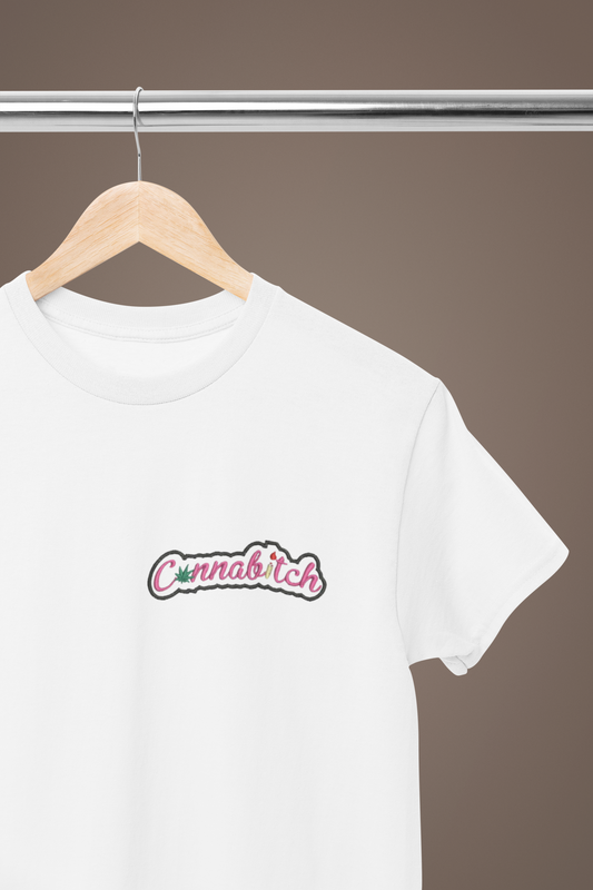 Cannabitch Ladies Embroidered Tshirt